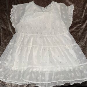 White Ruffled shirt
